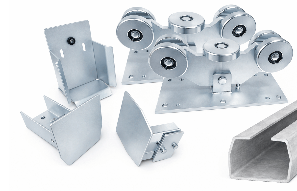Kit poarta autoportanta L5, 12 metri sina, greutate sustinuta 1600kg — imaginea 1