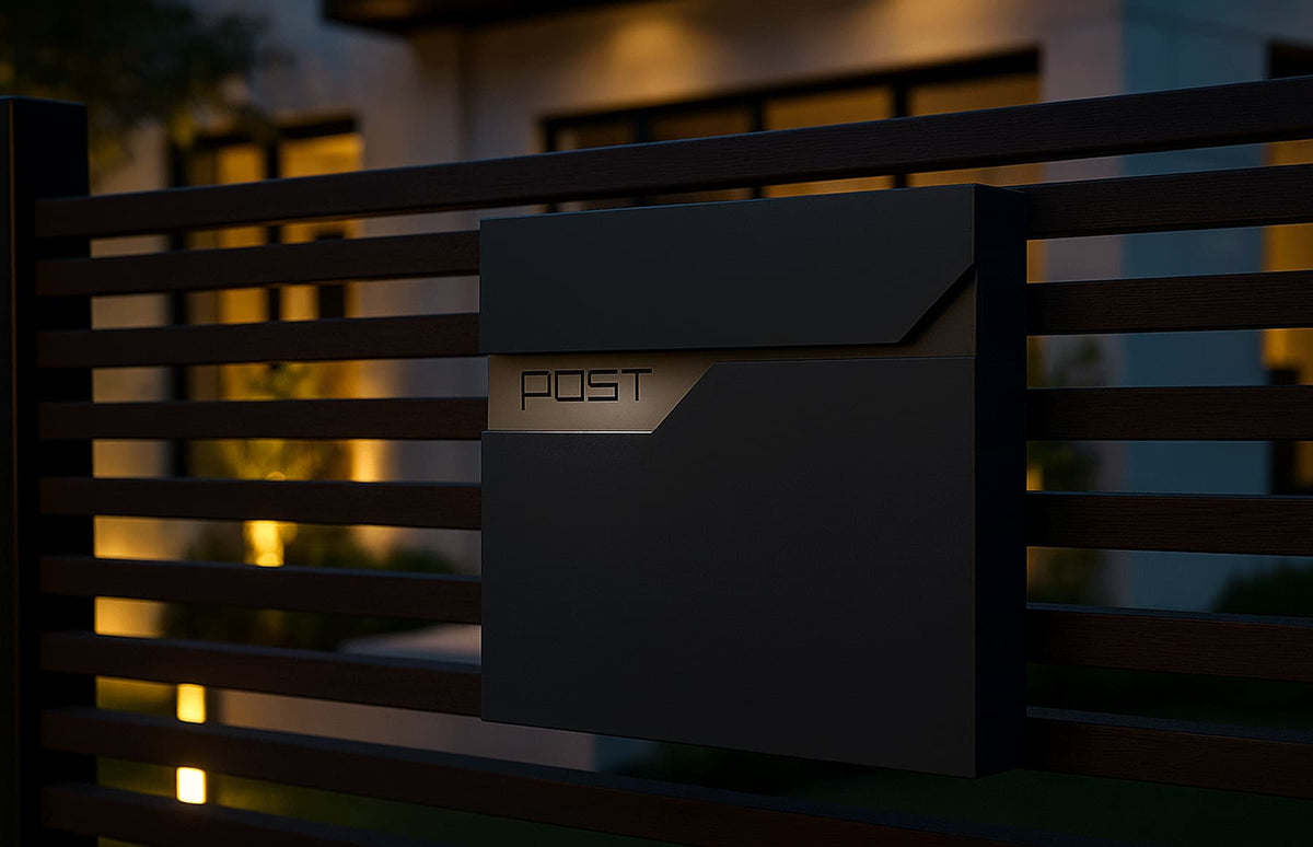 Cutie postala otel zincat, Design Modern, Gri antracit si Argintiu — imaginea 4