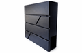 Cutie postala otel zincat, Design Modern, Negru — imaginea 1