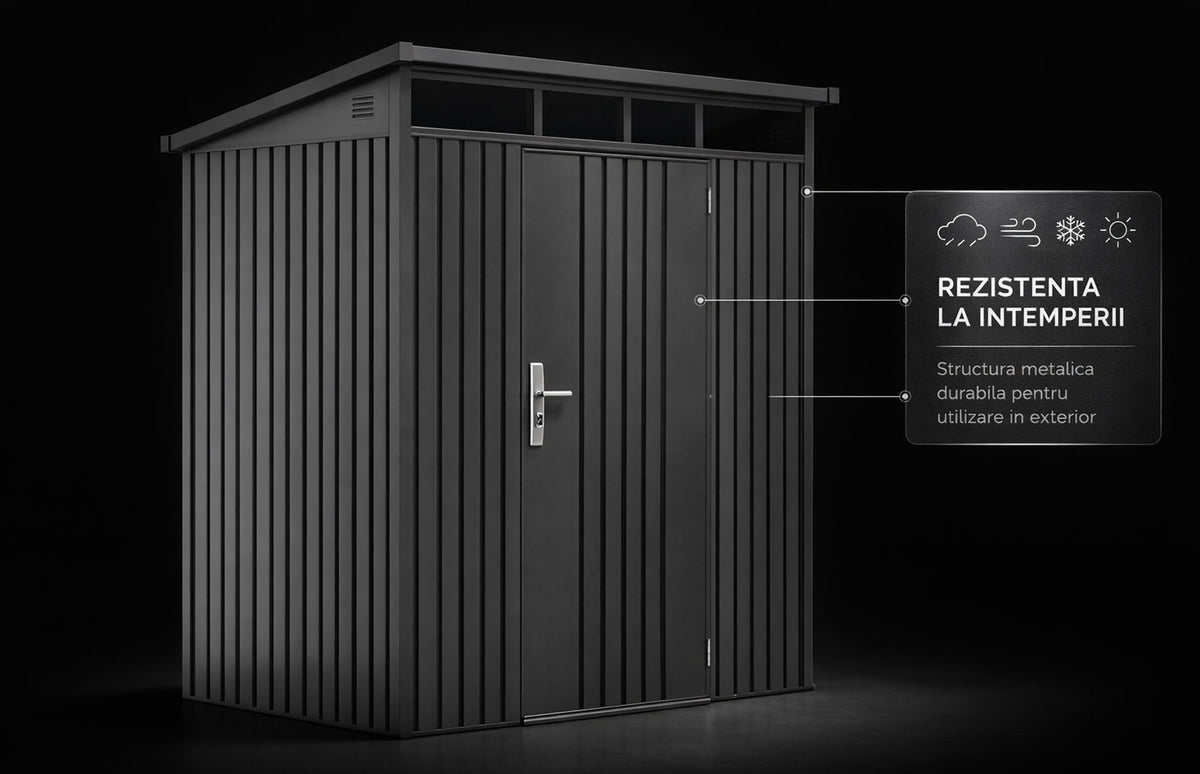 Magazie depozitare gradina SkyBox, casuta depozitare unelte, Premium, Otel zincat — imaginea 5