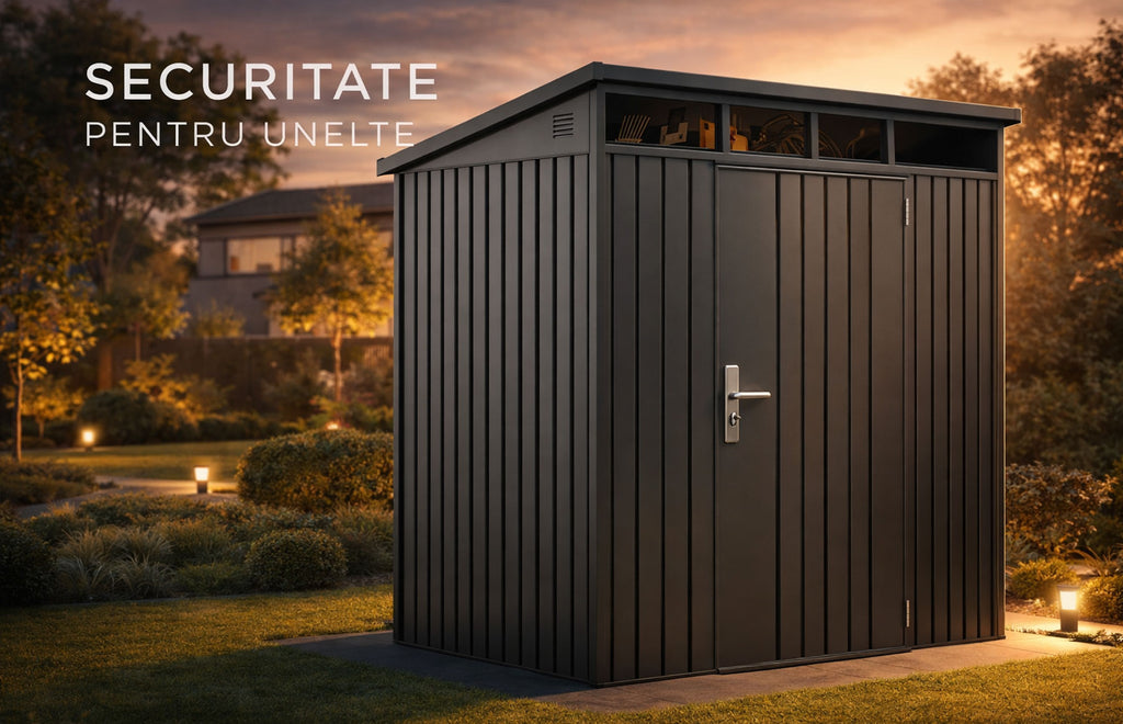 Magazie depozitare gradina SkyBox, casuta depozitare unelte, Premium, Otel zincat — imaginea 9