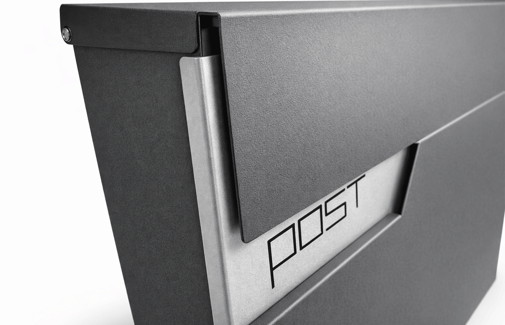 Cutie postala otel zincat, Design Modern, Gri antracit si Argintiu — imaginea 3