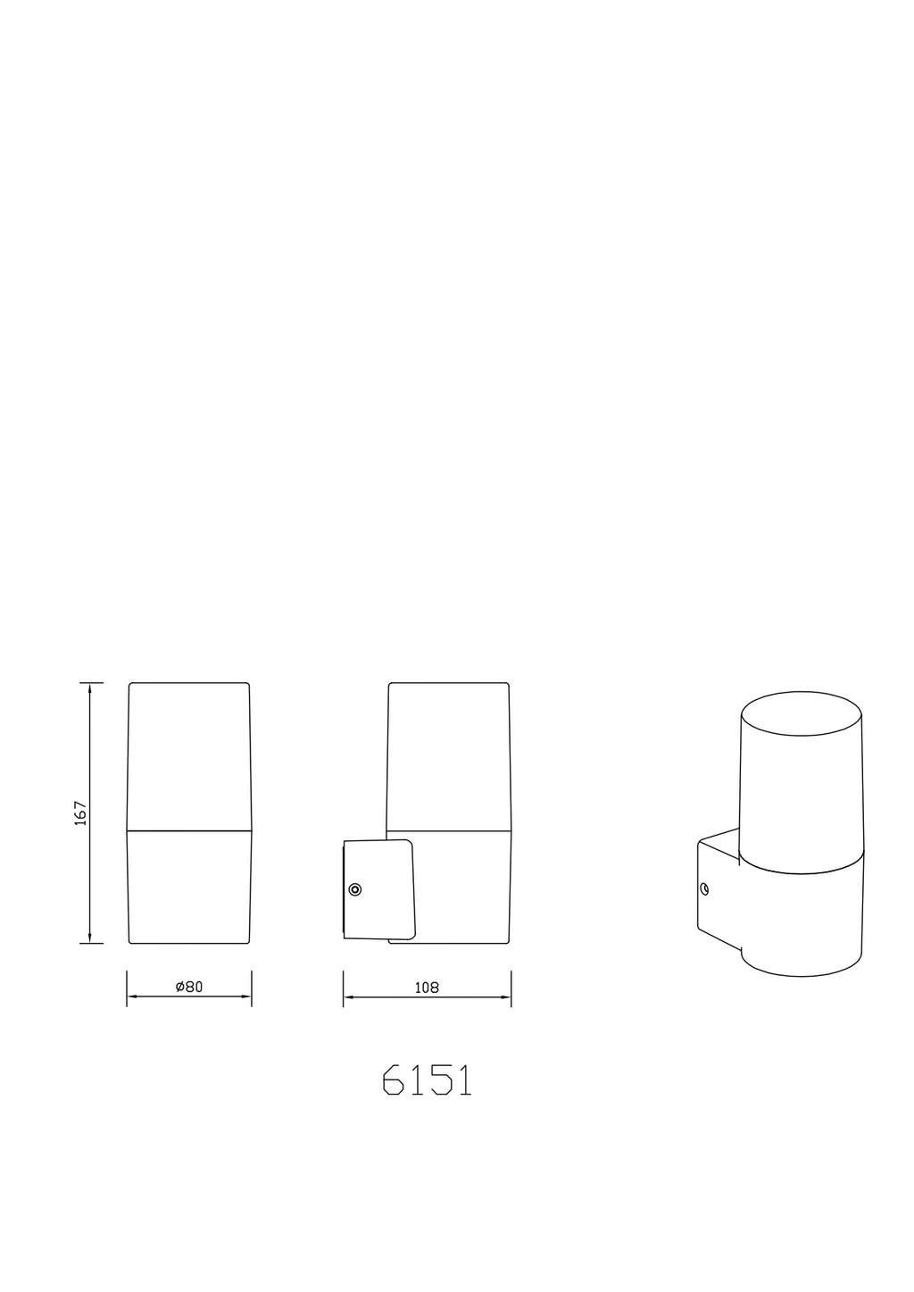 Aplica de exterior RANI, 1xE27, aluminiu — imaginea 3