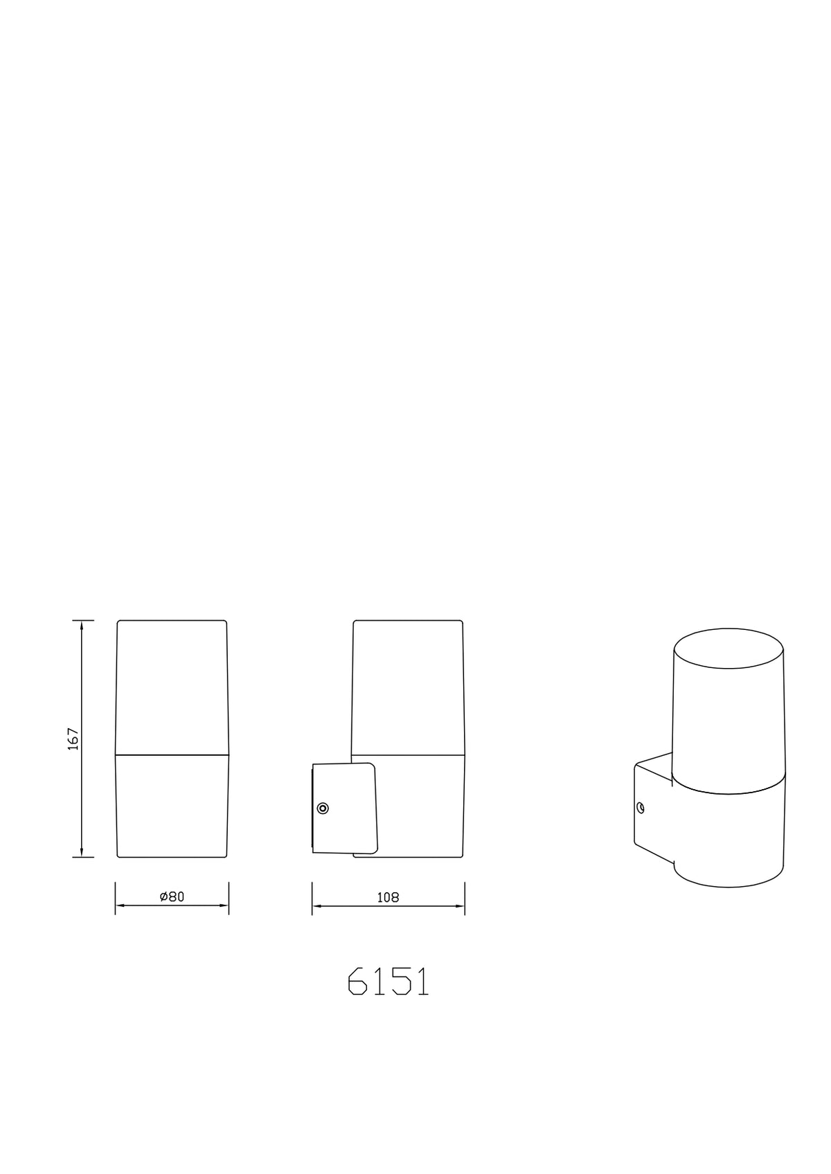 Aplica de exterior RANI, 1xE27, aluminiu — imaginea 3