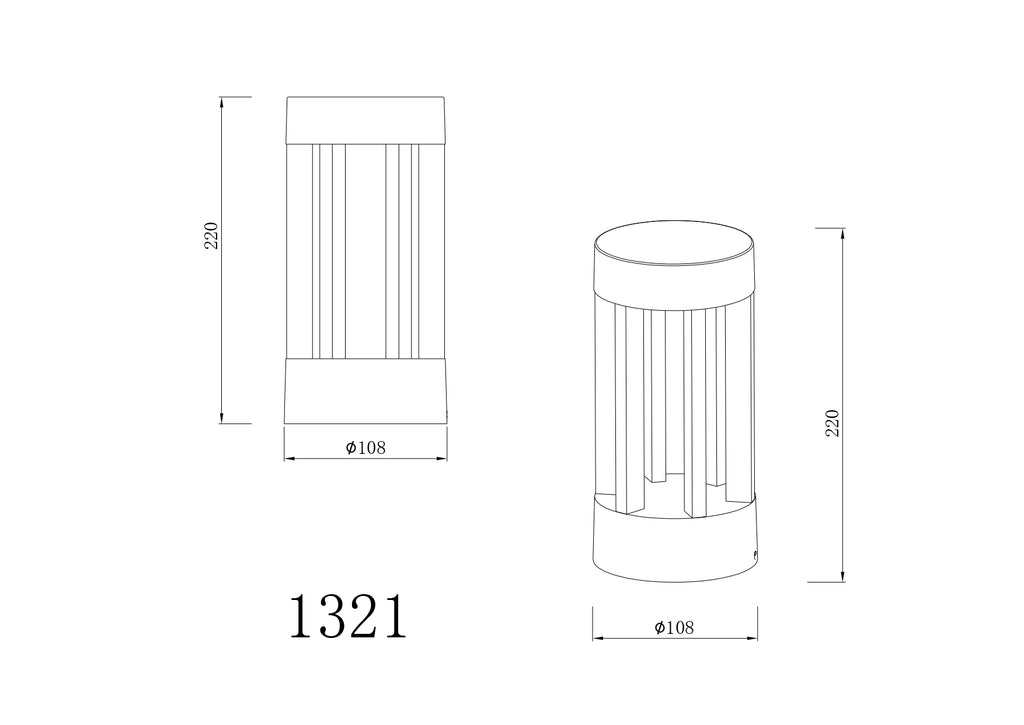 Lampa de exterior LUGO, aplica LED, aluminiu — imaginea 3