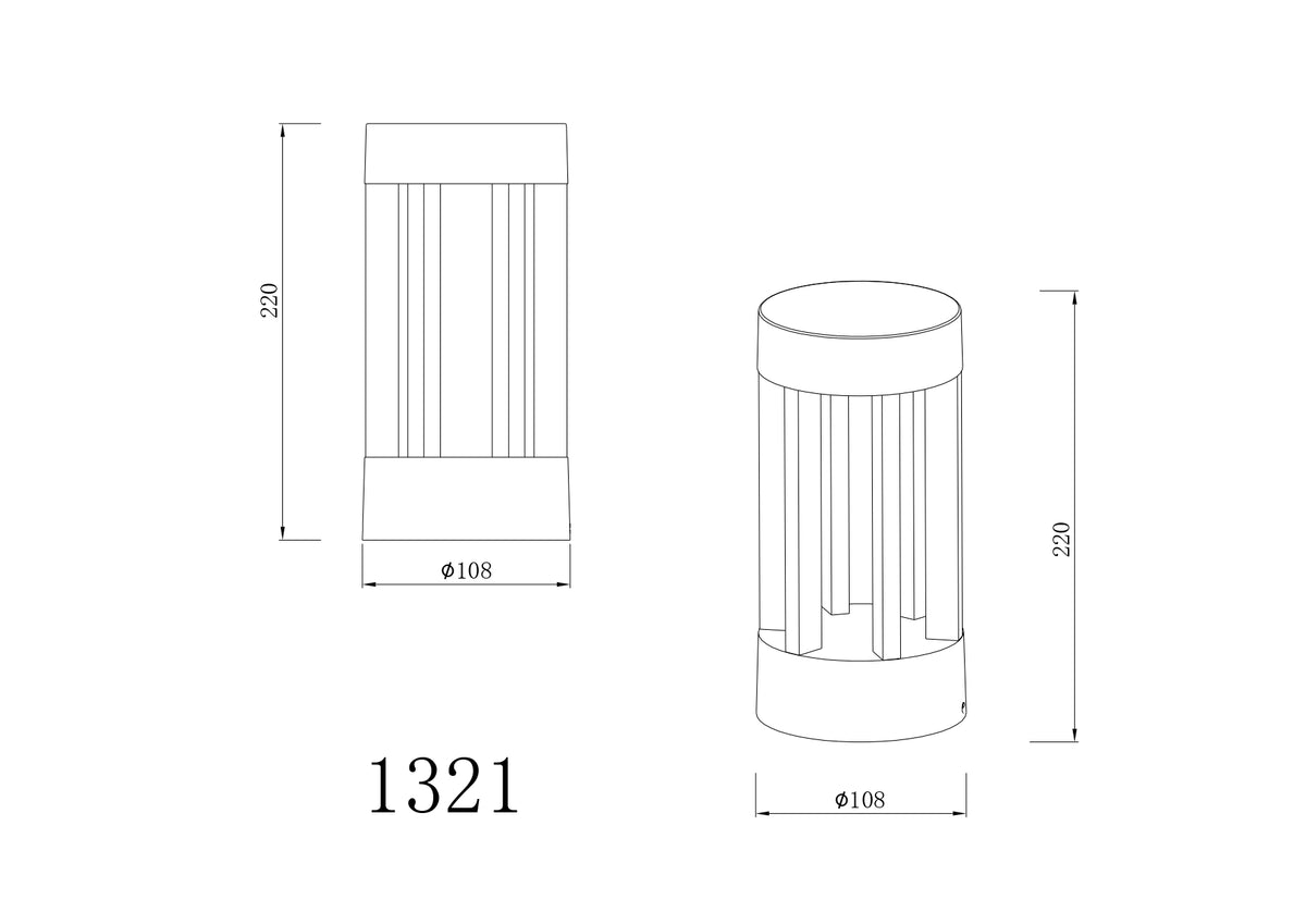 Lampa de exterior LUGO, aplica LED, aluminiu — imaginea 3