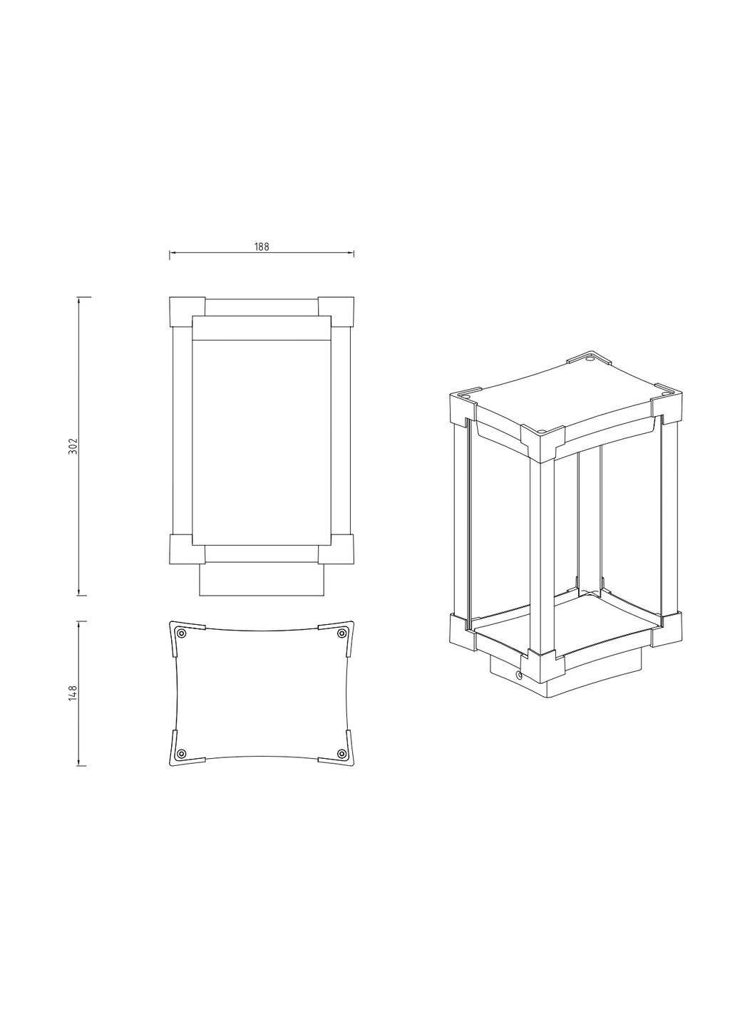 Lampa de exterior AXIS, 1xE27, aluminiu — imaginea 3