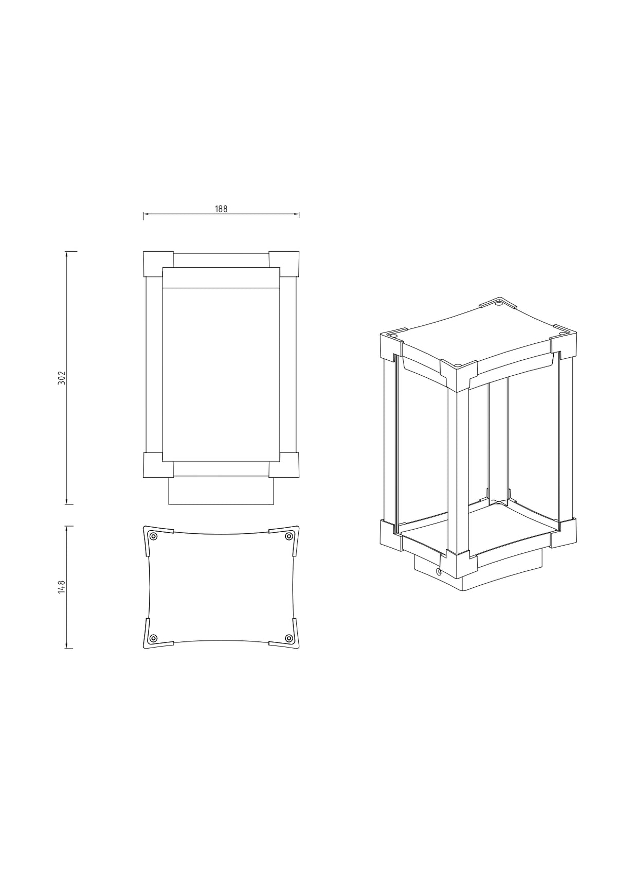 Lampa de exterior AXIS, 1xE27, aluminiu — imaginea 3