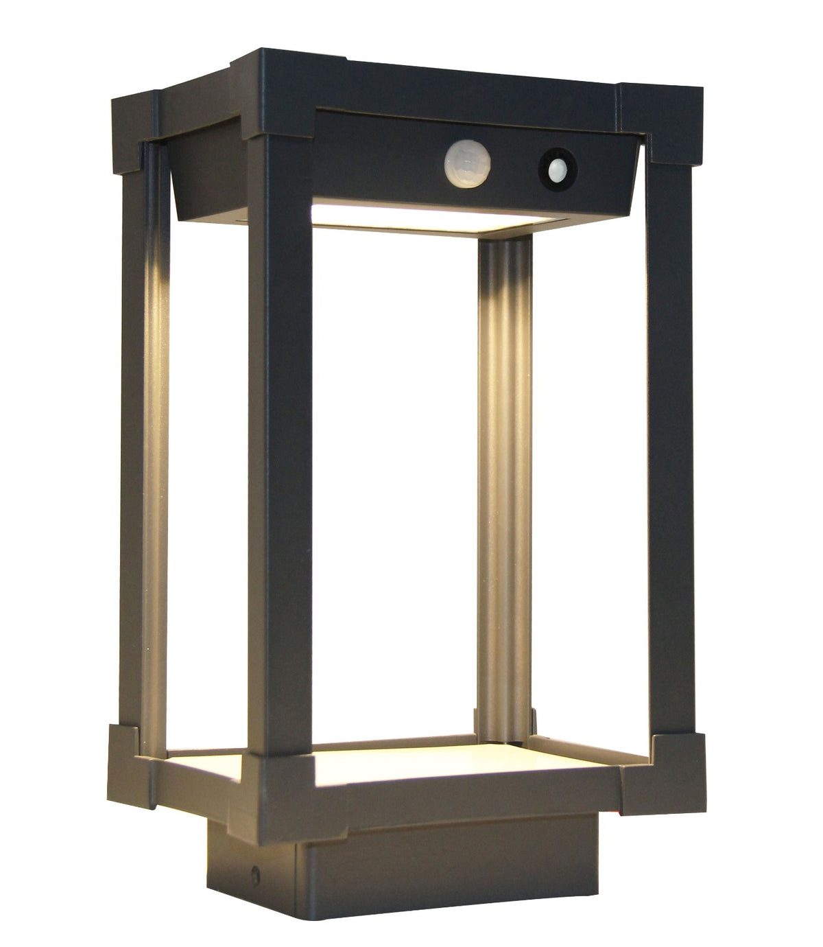 Lampa LED de exterior SOLIS, cu panou solar si senzor, aluminiu — imaginea 1