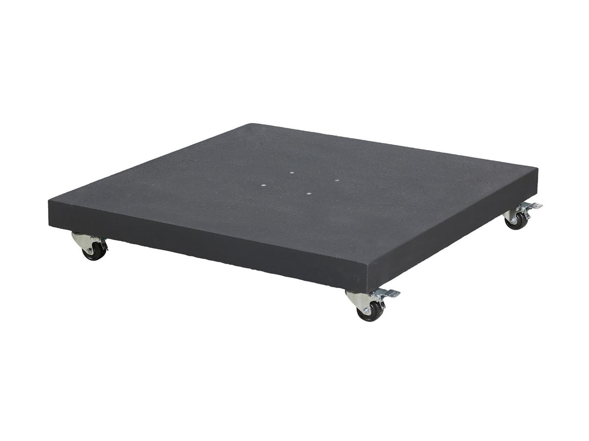 Umbrela de soare 3x3m pentru terasa si gradina, aluminiu, pliabila, culoare kaki, include suport granit — imaginea 5