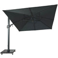 Umbrela de soare 3x3m pentru terasa si gradina, aluminiu, pliabila, culoare gri antracit, include suport granit — imaginea 1