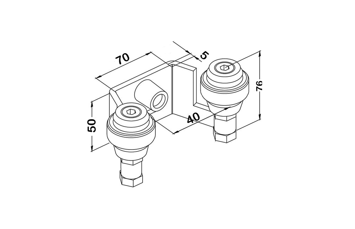 Kit poarta culisanta XS1, greutate sustinuta 125kg — imaginea 13