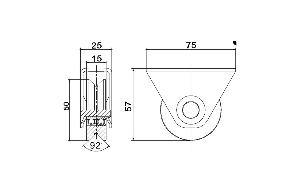 Kit poarta culisanta XS1, greutate sustinuta 125kg — imaginea 15