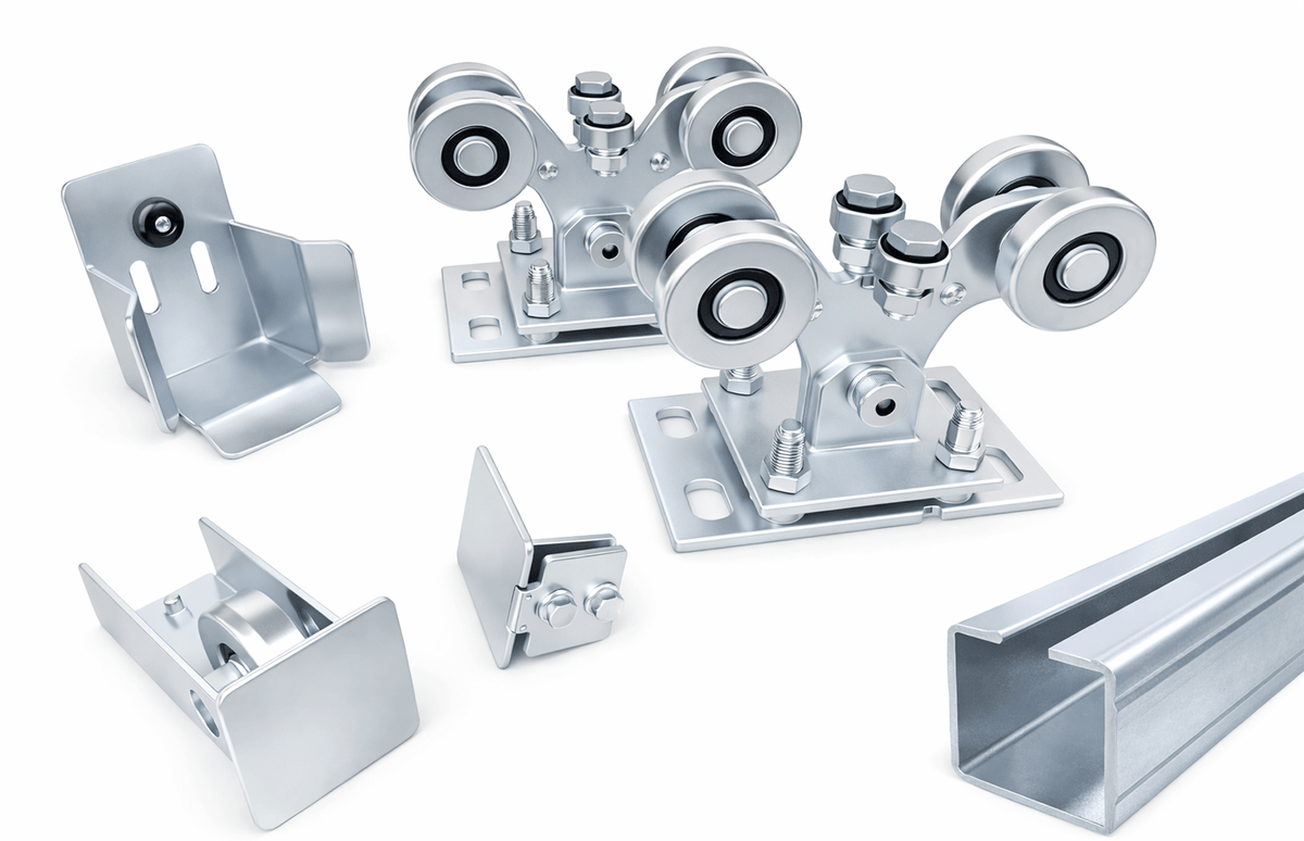 Kit poarta autoportanta D6, 9 metri sina, greutate sustinuta 600kg — imaginea 1