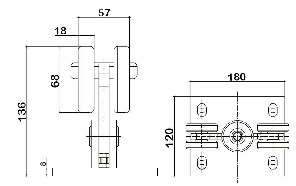 Kit poarta autoportanta D5, 8,6 metri sina, greutate sustinuta 600kg — imaginea 26