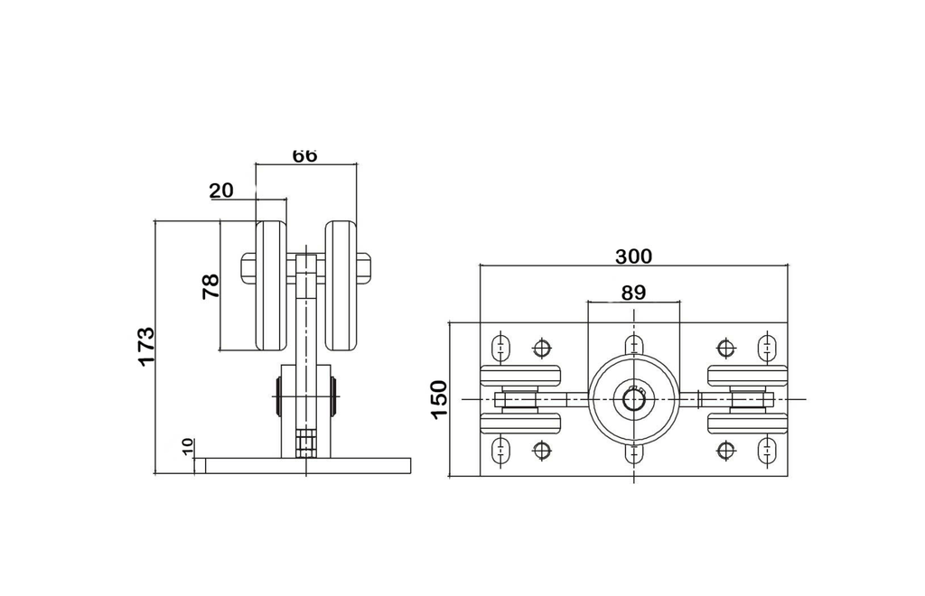 Kit poarta autoportanta M5, 11,6 metri sina, greutate sustinuta 800kg — imaginea 27