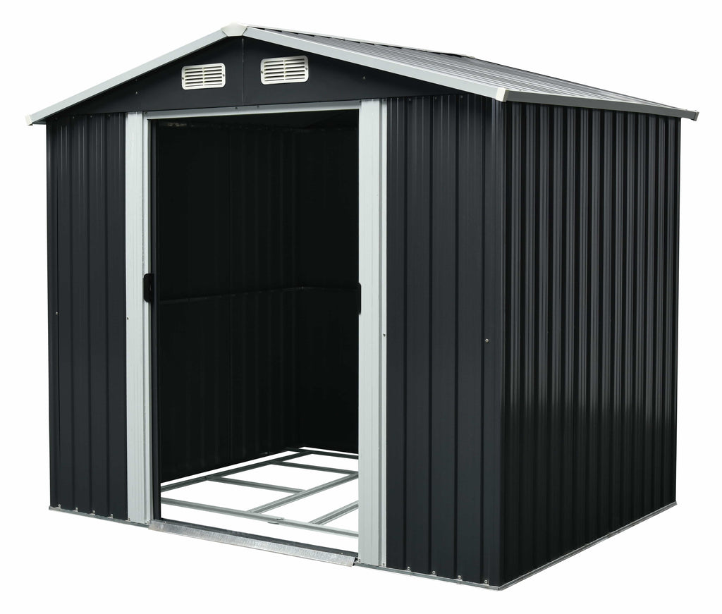 Magazie tip casuta depozitare gradina EasyBox 4m2, casuta depozitare unelte, Basic, Otel zincat — imaginea 2