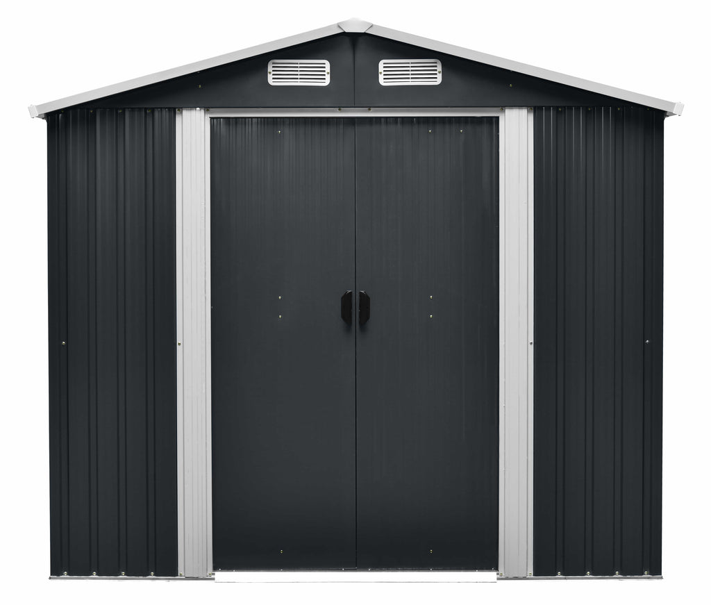 Magazie tip casuta depozitare gradina EasyBox 4m2, casuta depozitare unelte, Basic, Otel zincat — imaginea 4