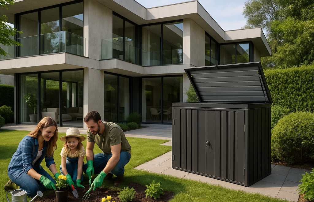 Magazie depozitare gradina WonderBox, casuta depozitare unelte, Premium, Otel zincat — imaginea 4