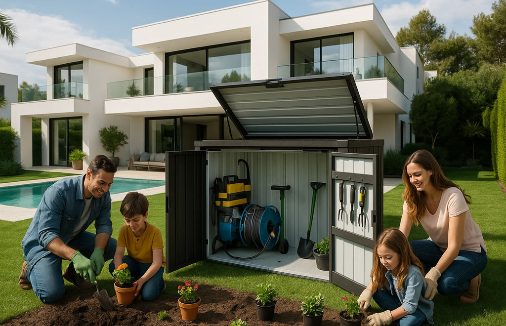 Magazie depozitare gradina WonderBox, casuta depozitare unelte, Premium, Otel zincat — imaginea 6