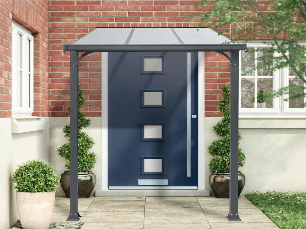 Copertina tip pergola pavilion din aluminiu STRONG, Dimensiune  1500 x 2190mm, Culoare policarbonat: Transparent — imaginea 1