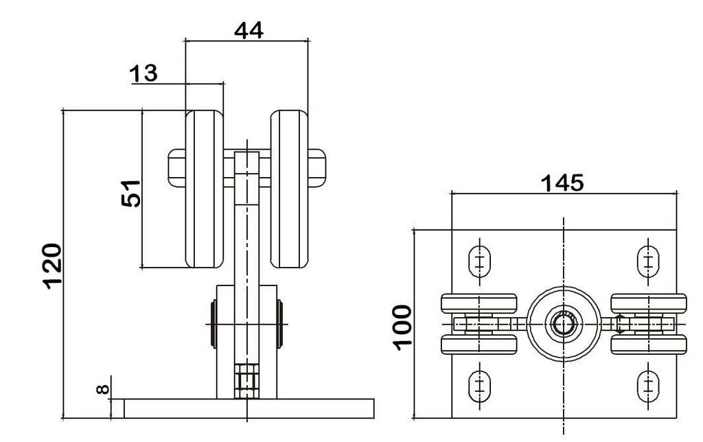 Kit poarta autoportanta XS5, 5.8 metri sina, greutate sustinuta 350kg — imaginea 23