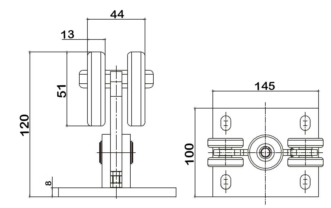 Kit poarta autoportanta XS5, 5.8 metri sina, greutate sustinuta 350kg — imaginea 23
