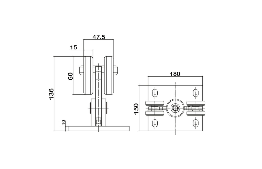 Kit poarta autoportanta S5, 8,7 metri sina, greutate sustinuta 500kg — imaginea 24