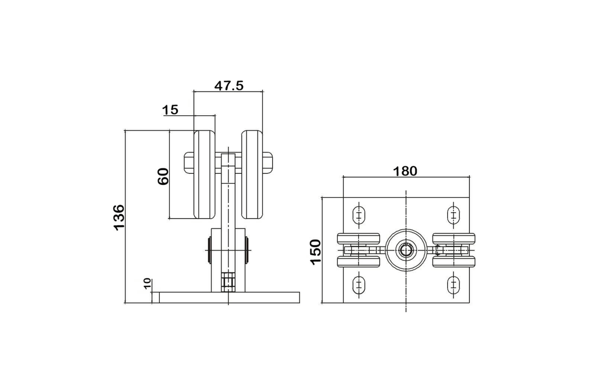Kit poarta autoportanta S5, 8,7 metri sina, greutate sustinuta 500kg — imaginea 24