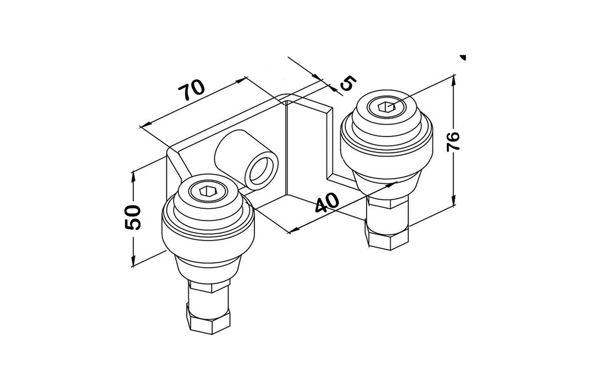 Kit poarta culisanta L1, greutate sustinuta 220kg — imaginea 14