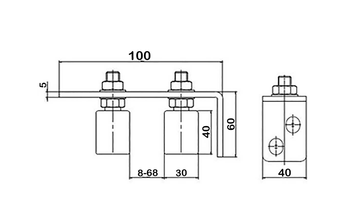 Kit poarta culisanta S1, greutate sustinuta 150kg — imaginea 13