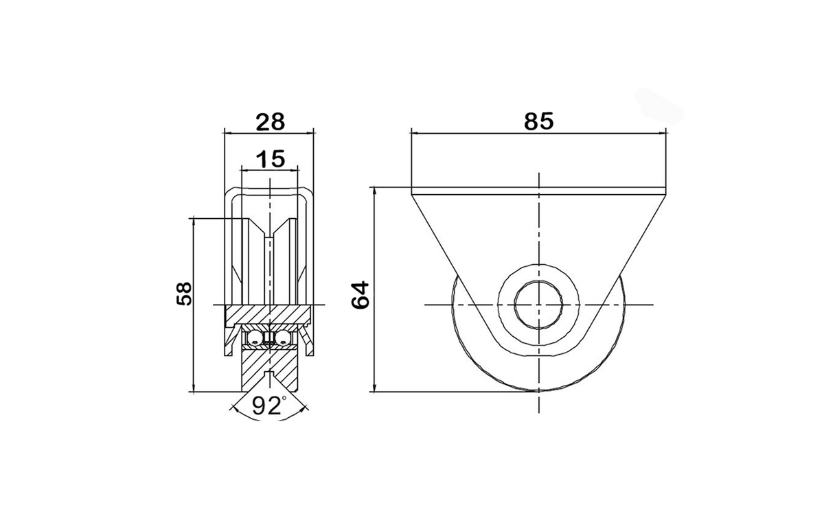 Kit poarta culisanta S1, greutate sustinuta 150kg — imaginea 16