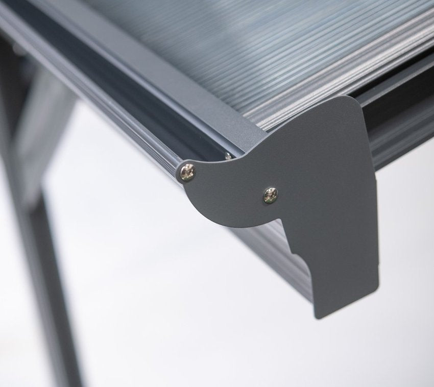 Copertina auto OMEGA din aluminiu cu policarbonat, carport, 3000 x 5050 mm, Gri antracit RAL 7016 — imaginea 10