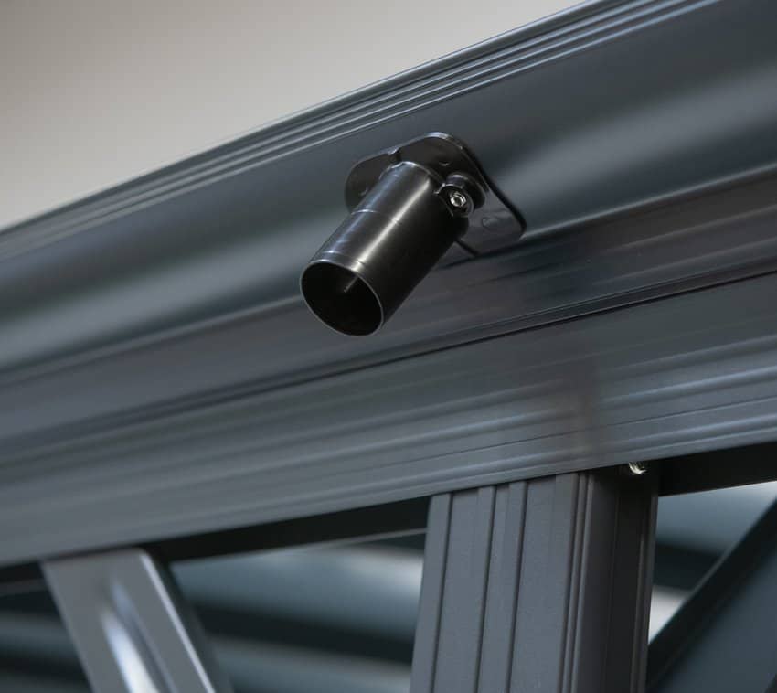 Copertina auto OMEGA din aluminiu cu policarbonat, carport, 3000 x 5050 mm, Gri antracit RAL 7016 — imaginea 9