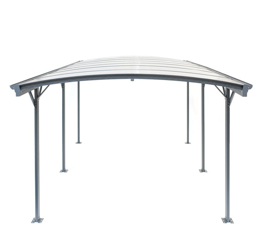 Copertina auto OMEGA din aluminiu cu policarbonat, carport, 3000 x 5050 mm, Gri antracit RAL 7016 — imaginea 6