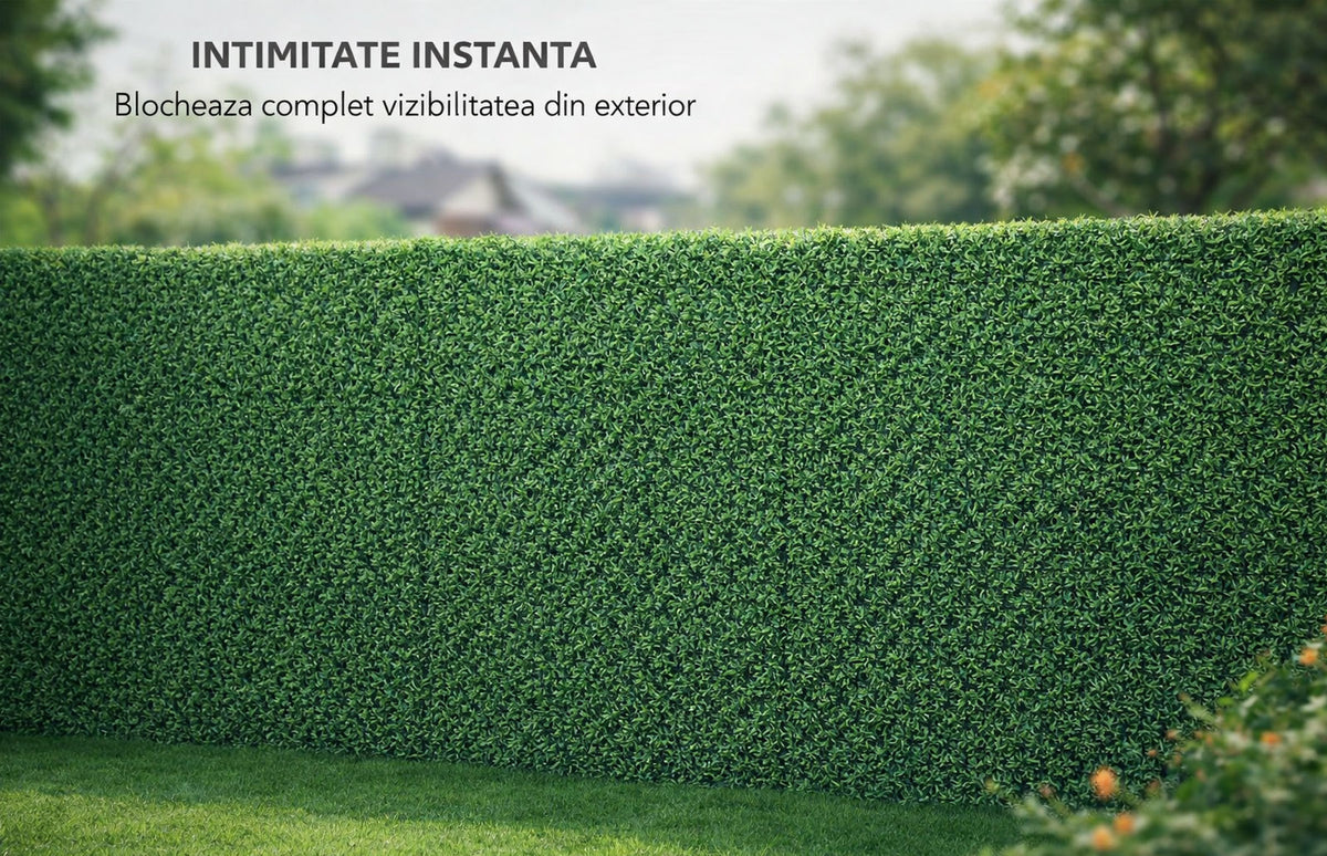 Plasa gard viu artificial, imitatie Gard Viu, plasa paravan verde, 1x5metri, Virtuoso — imaginea 5