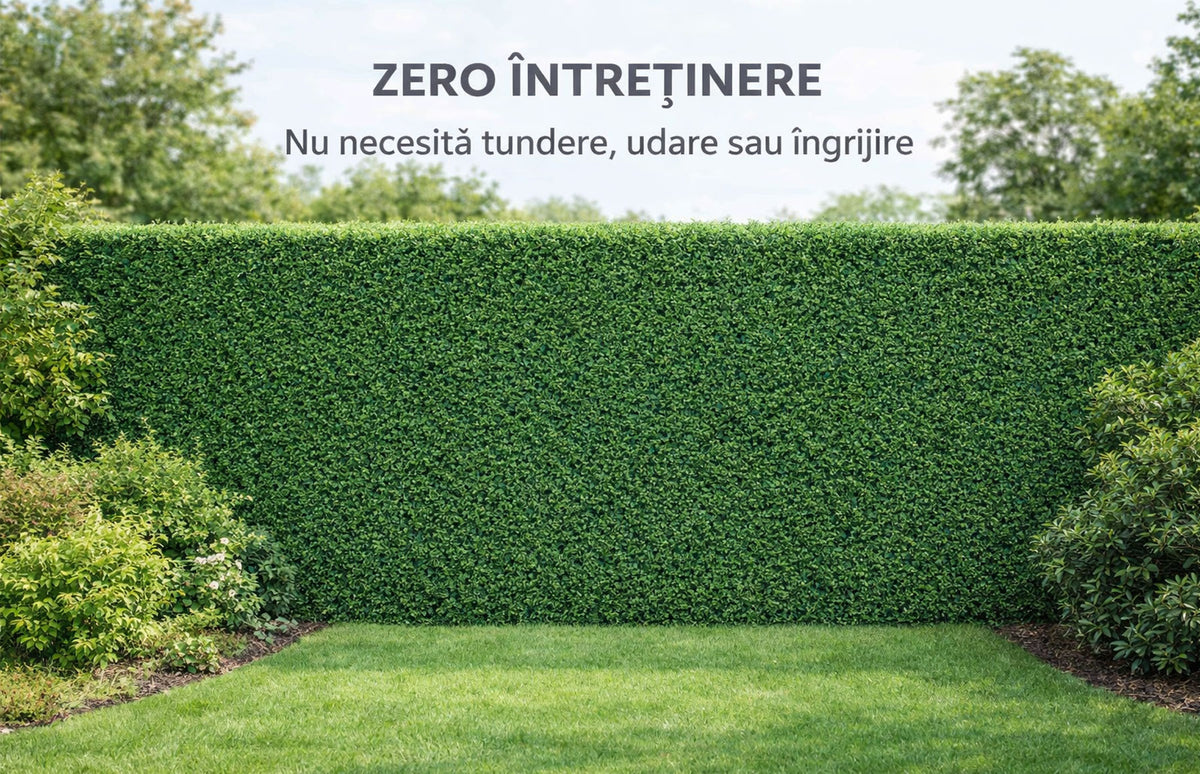 Plasa gard viu artificial, imitatie Gard Viu, plasa paravan verde, 1.2x10metri, Virtuoso — imaginea 7