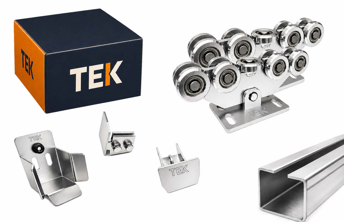 Kit poarta autoportanta D9, 11,6 metri sina, greutate sustinuta 700kg — imaginea 1