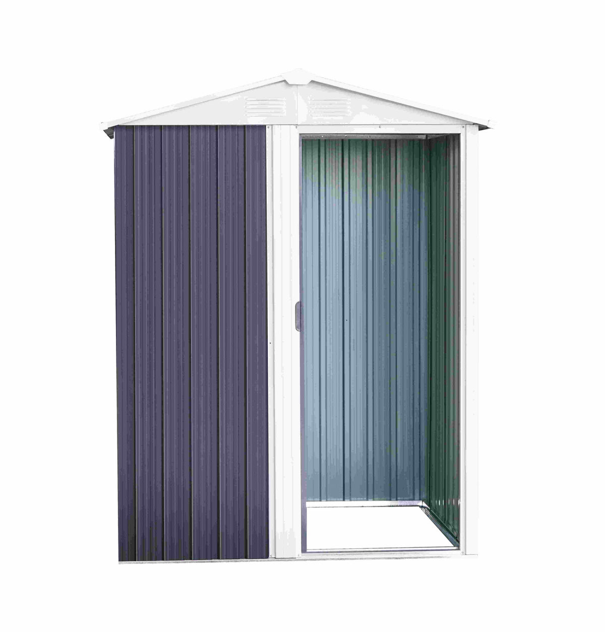 Magazie tip casuta depozitare gradina EasyBox Small 2m2, casuta depozitare unelte, Basic, Otel zincat — imaginea 6