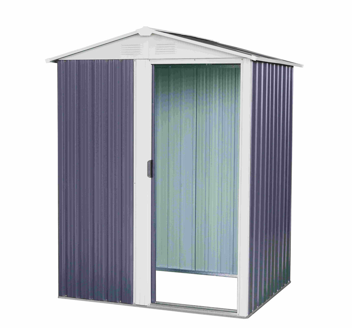 Magazie tip casuta depozitare gradina EasyBox Small 2m2, casuta depozitare unelte, Basic, Otel zincat — imaginea 2