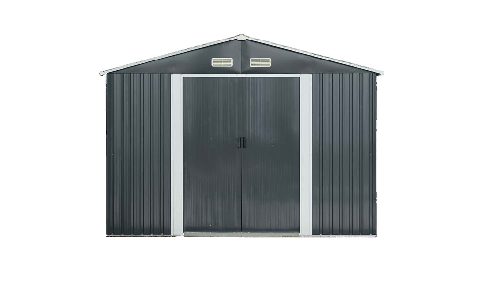 Magazie tip casuta depozitare gradina EasyBox Large 9m2, casuta depozitare unelte, Basic, Otel zincat — imaginea 6
