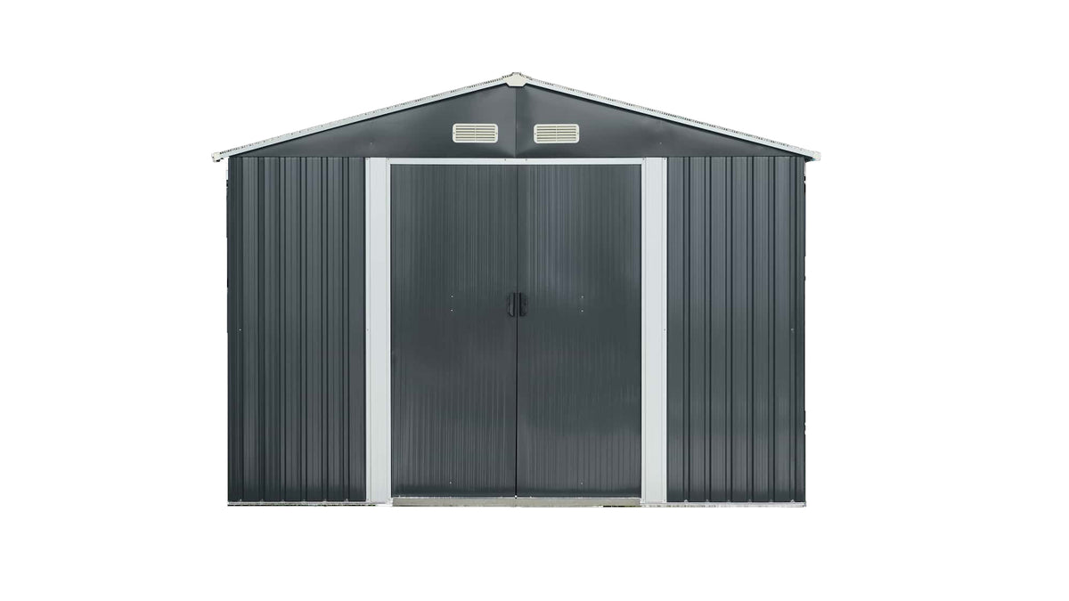 Magazie tip casuta depozitare gradina EasyBox Large 9m2, casuta depozitare unelte, Basic, Otel zincat — imaginea 6