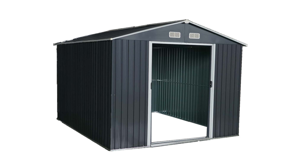 Magazie tip casuta depozitare gradina EasyBox Large 9m2, casuta depozitare unelte, Basic, Otel zincat — imaginea 2