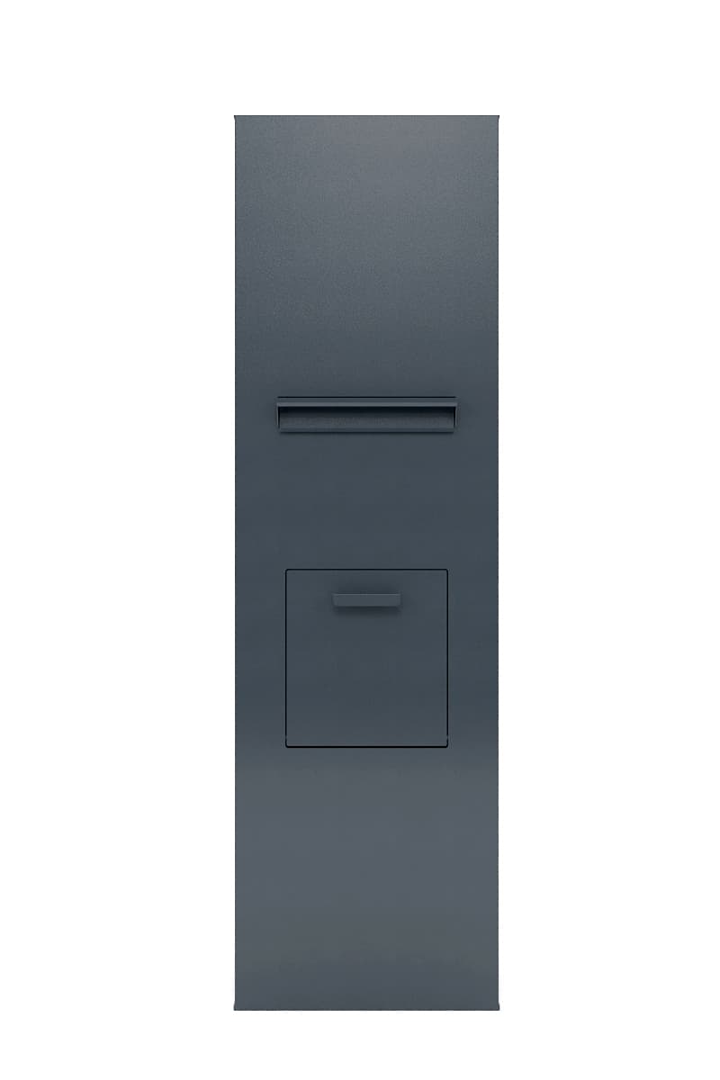 Stalp aluminiu Deluxe, cutie primire colete si primire cutie postala integrata, 600x250mm, 2000mm inaltime — imaginea 14