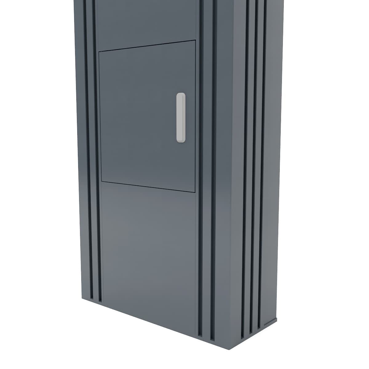 Stalp aluminiu Deluxe, cutie primire colete si primire cutie postala integrata, 600x250mm, 2000mm inaltime — imaginea 11