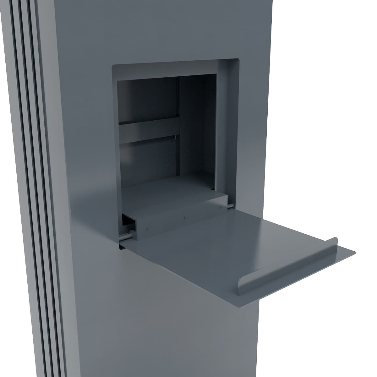 Stalp aluminiu Deluxe, cutie primire colete si primire cutie postala integrata, 600x250mm, 2000mm inaltime — imaginea 9