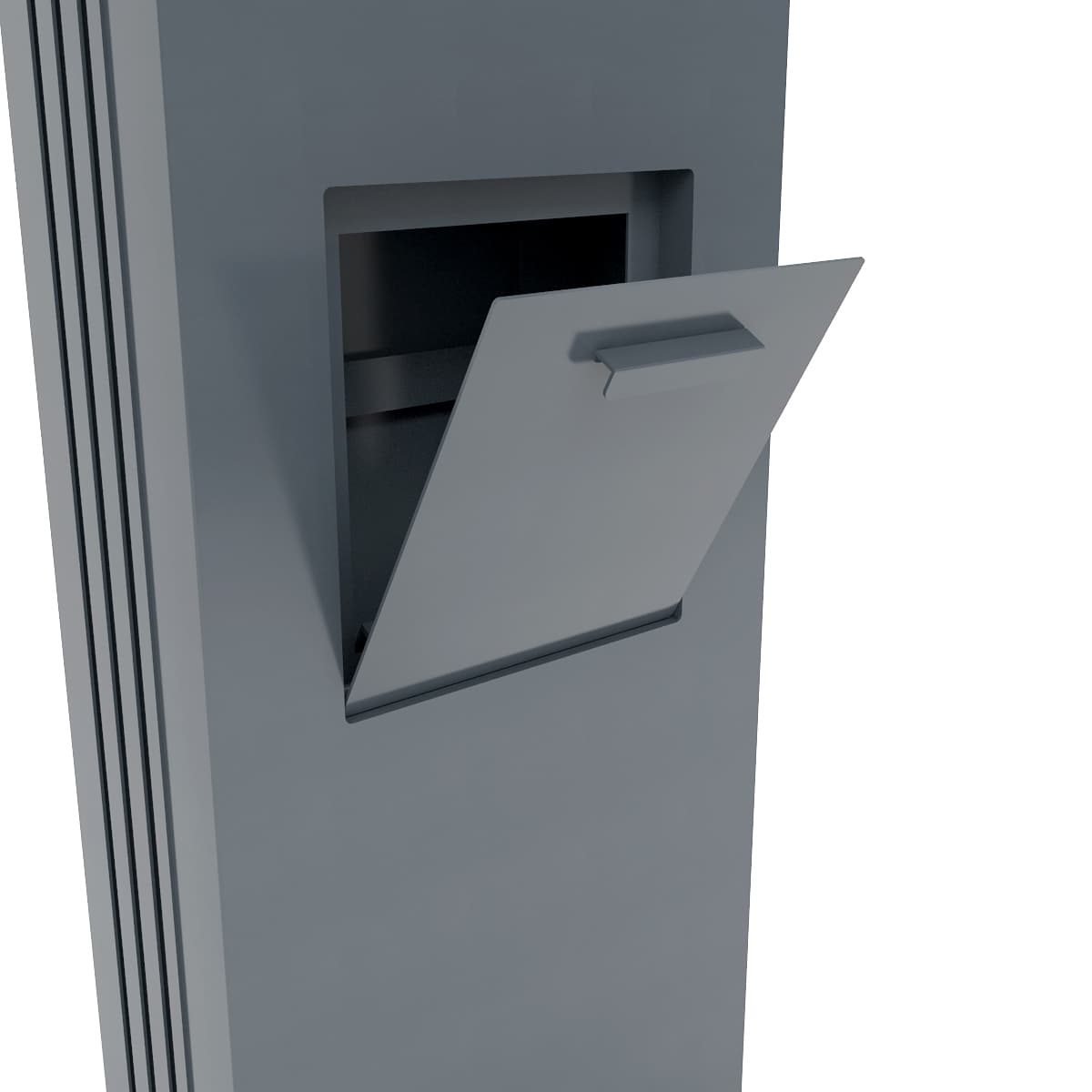 Stalp aluminiu Deluxe, cutie primire colete si primire cutie postala integrata, 600x250mm, 2000mm inaltime — imaginea 5