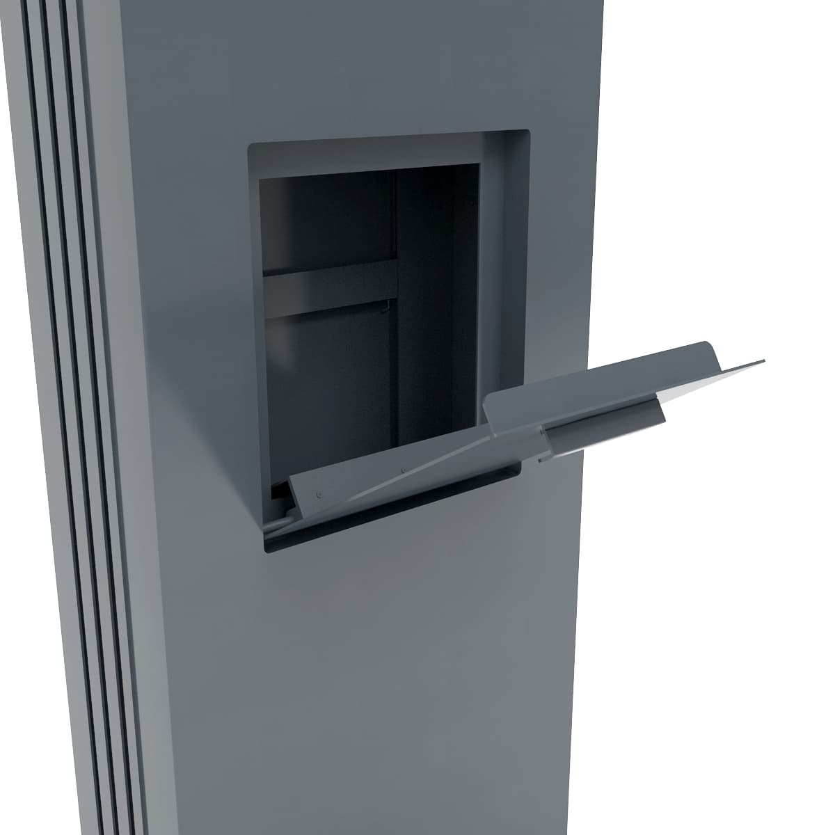 Stalp aluminiu Deluxe, cutie primire colete si primire cutie postala integrata, 600x250mm, 2000mm inaltime — imaginea 7