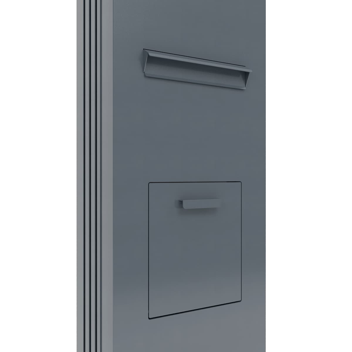 Stalp aluminiu Deluxe, cutie primire colete si primire cutie postala integrata, 600x250mm, 2000mm inaltime — imaginea 15