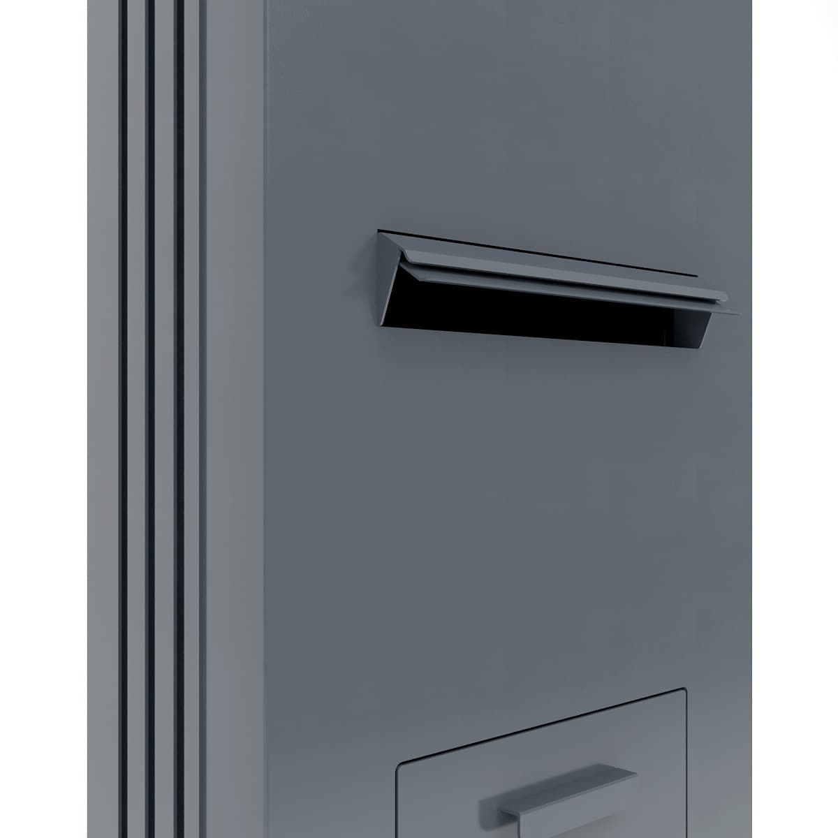 Stalp aluminiu Deluxe, cutie primire colete si primire cutie postala integrata, 600x250mm, 2000mm inaltime — imaginea 16